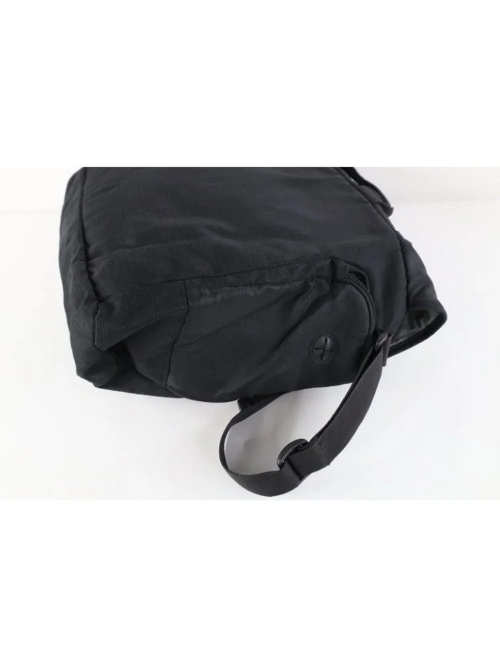 Vintage 90s Y2K Eddie Bauer Spell Out Ripstop Crossbody Messenger Bag Black